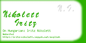 nikolett iritz business card